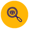 An eye symbol showcasing visual attention, representing the concept of guiding the viewer’s focus, like finding clarity in a chaotic space.
